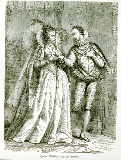 Queen Elizabeth and Her Suitors by English School